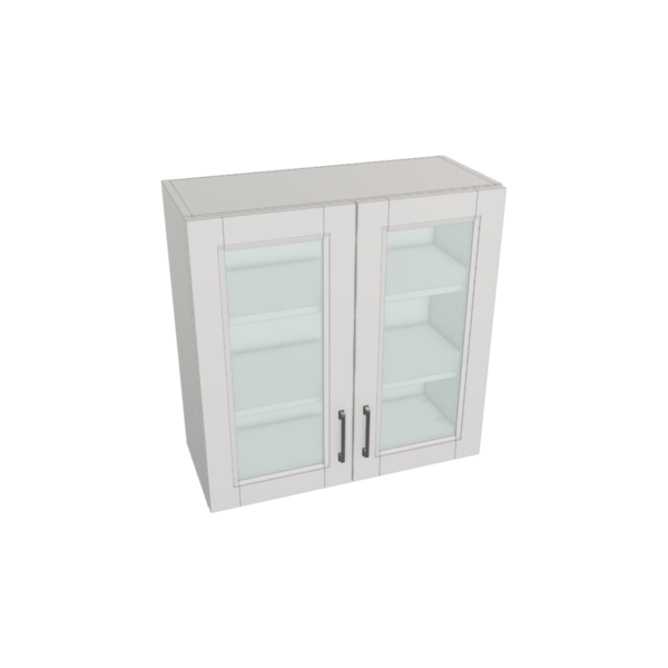 Vail Pure White Box  Glass Door Wall Cabinet Kit - 30”x 30” X 13”
