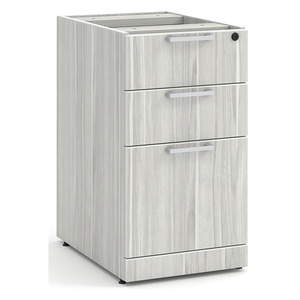PL166 BOX/BOX/FILE PEDESTAL- SILVER BIRCH