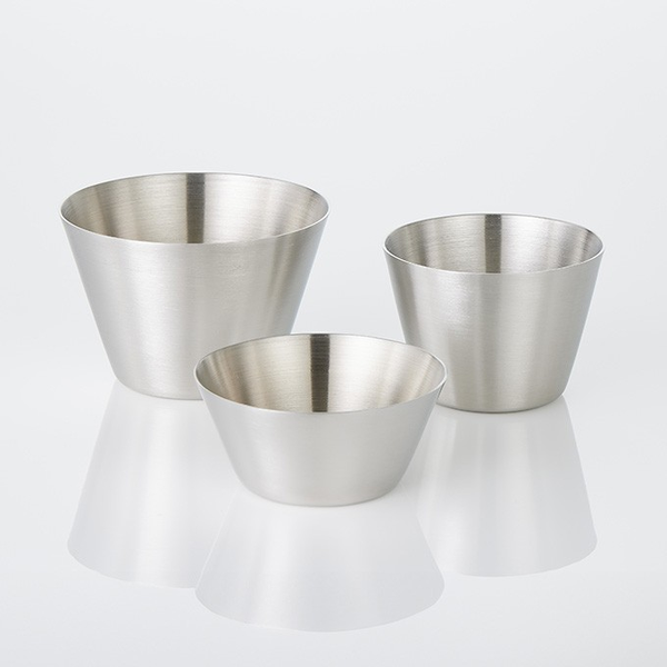 Round Satin Stainless Steel Sauce Cups