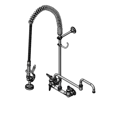 T&S Brass B-0133-18DJ-CRB Easyinstall Pre-Rinse Unit 8" Wall Mount