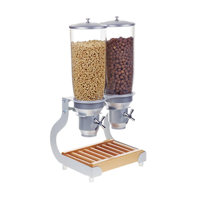 Cal-Mil 3516-2-98 (2) 5L capacity cylinders Beechwood Cereal Dispenser
