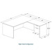 CLALD2045- Classic L-Shape Desk 71" W x 36" D with 42" Return and Box/File Pedestal- Espresso
