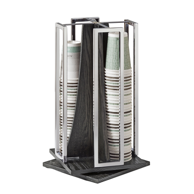 Cal-Mil 3803-87 10"W x 10"D x 18-1/8"H Cinderwood Cup/Lid Organizer