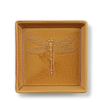 Plate Square Dragonfly Ochre