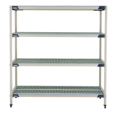 Metro X566GX3 Metromax I Starter Shelving Unit 60"W X 24"D X 63"H Open Grid Polymer Shelves Polymer