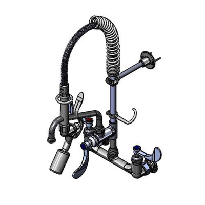 T&S Brass MPW-8WWN-08-CR Mini Pre-Rinse Unit 8" Wall Mount