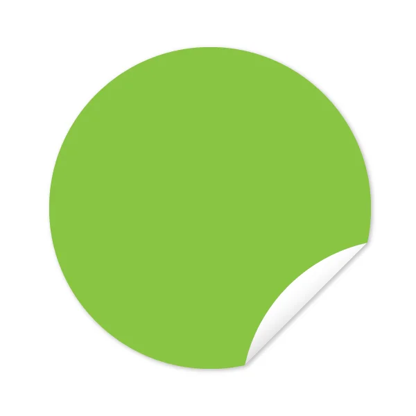 Plain Label - 13/16" Circle - Fluorescent Green