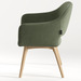 CHK68088GRN0707 - SARON GUEST CHAIR - Green with wood base