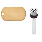 PRODRAIN-BGPVD: Brushed Gold PO Plug Open Grid No Overflow PO Plug (PVD)