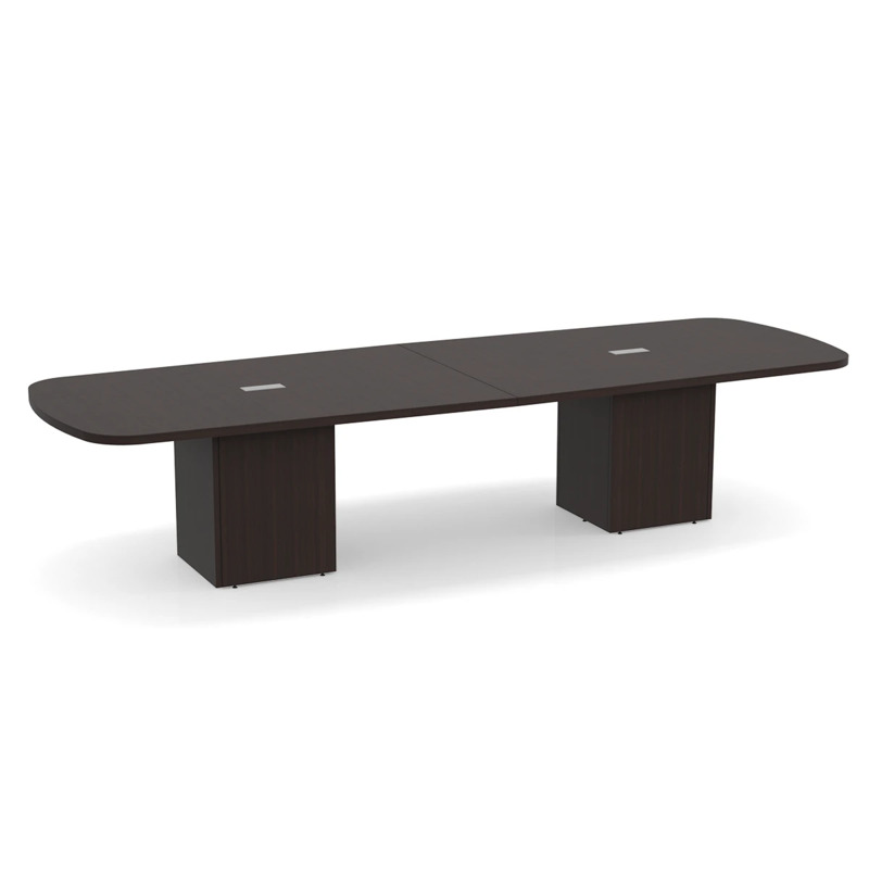 Arena Conference Table 12 Ft with Cube Base - Espresso