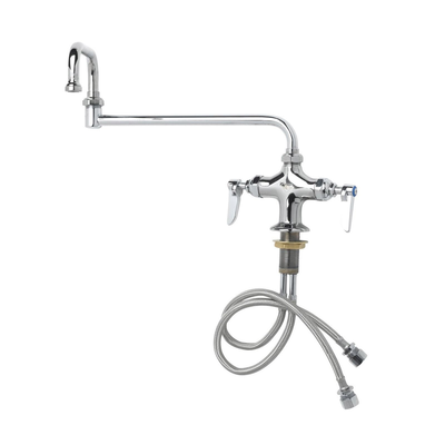 T&S Brass B-0251 Pantry Faucet 15" L Extended Double-Joint Swing Nozzle