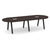  10' Signature Racetrack Conference Table with Metal VA Legs - Espresso Top, Black Base