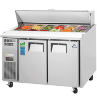 Everest EPR2-24 Sandwich Salad Prep Table 12 Pans, 115v, NSF - 9 cu. ft.