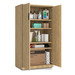 PL151 TWO DOOR 65"H STORAGE CABINET- Modern Walnut