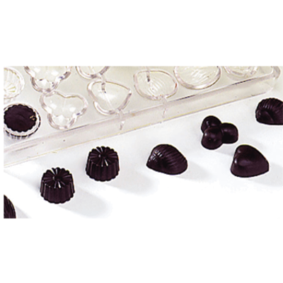 Matfer Bourgeat 380105 Assorted Shapes Of Shells Chocolate Mold