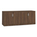 PL113 35"W DOUBLE DOOR CABINET- Modern Walnut