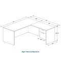 Classic L-Shape Desk 72" x 71" with Box/File Pedestal - Cherry
