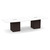 10' Classic Boat Shape Conference Table with Cube Base - White Top, Espresso Base