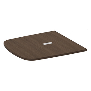 PL636THALF- 47"x47.5" ARENA 1/2 TABLE TOP W/GROMMET- Modern Walnut