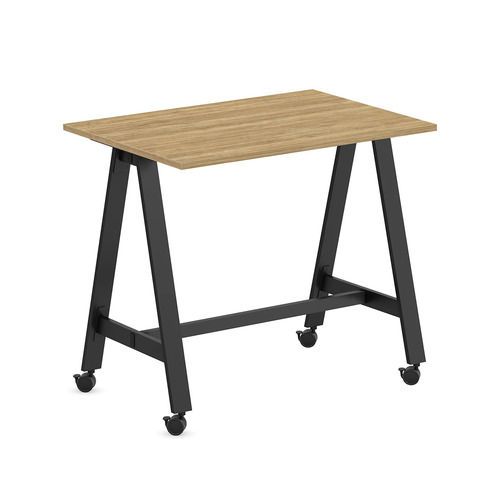 Signature Bistro Table 30" x 48" - Aspen with Black Legs
