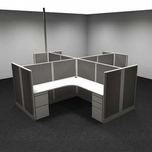WEBBTYP34 - 53"H, Corner Top, 4-Pod,  6' x 6' Webb Typical - power
