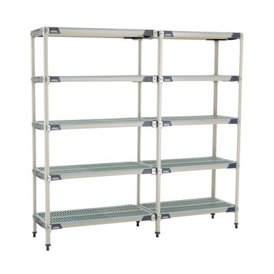 Metro 5AX347GX3 Metromax I Add-On Shelving Unit 42"W X 18"D X 74"H Open Grid Polymer Shelves