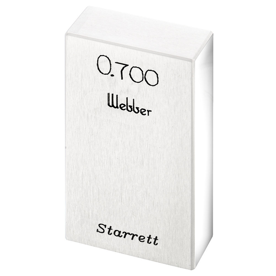 STARRETT RY .700 AA Rect. Ceramic Gage Block - .700 In., Grade AA