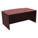 PL187 66" BOW FRONT DESK SHELL- Mahogany
