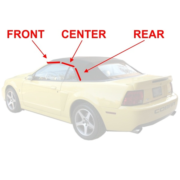 OEM Ford Mustang Convertible Top Frame Arms & Weather Seals Rubber Strip Set – 2005-2014