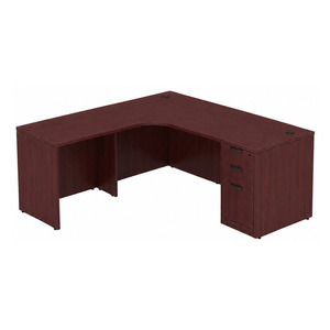 CLALD1014L Radius L-Shape Typical 71" X 72" Desk- Mahogany
