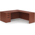 Classic L-Shape Desk 77" x 60" with Box/Box/File Pedestal - Cherry