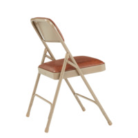 NPS 1203 NPS® 1200 Series Premium Vinyl Upholstered Double Hinge Folding Chair, Pack of 4
