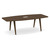  8' Signature Boat Shape Conference Table - Modern Walnut Top, Silver Mount, Modern Walnut Wooden Legs