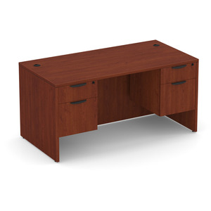 CLASD1025- Classic Desk 60" W X 30" D with Two Hanging Pedestals- Cherry