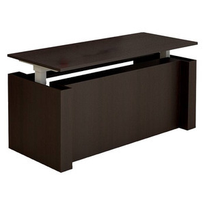 PLTHATEP30MOD72  Deluxe Electric Height Adjustable Laminate Desk 72" - ESPRESSO AND SILVER