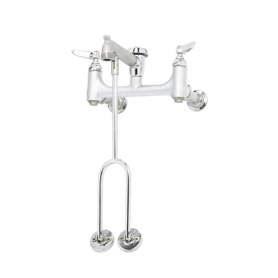 T&S Brass B-0655-BSTR Service Sink Faucet 8" Centers-Adjustable from 7-3/4" to 8-1/4"
