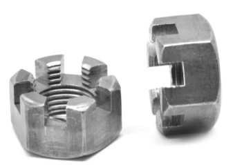 2" - 4.5 HEAVY HEX SLOTTED NUT CARBON STEEL HRC 32 MAX PLAIN