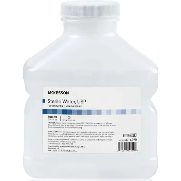 Sterile Water, 500ml Irrigation Solution 37-6290