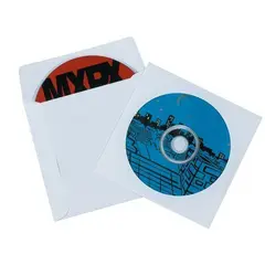 4-7/8 X 5 PAPER WINDOWED WHITE CD/DVD SLEEVES 500/CS MM1170