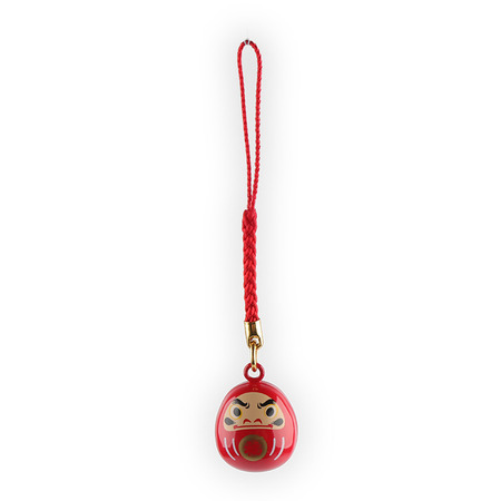 Phone Strap Bell Red Daruma