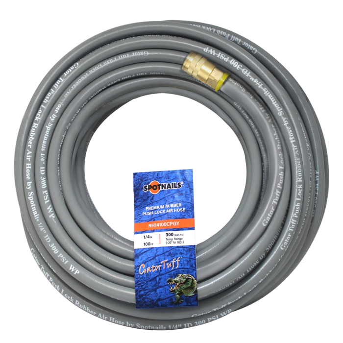  1/4"x100' Gray Rubber Hose (RH14100CPGY)