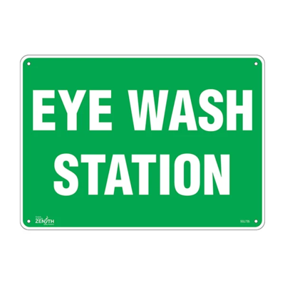 Eye Wash Station Sign - 14" x 10" - Plastic - English