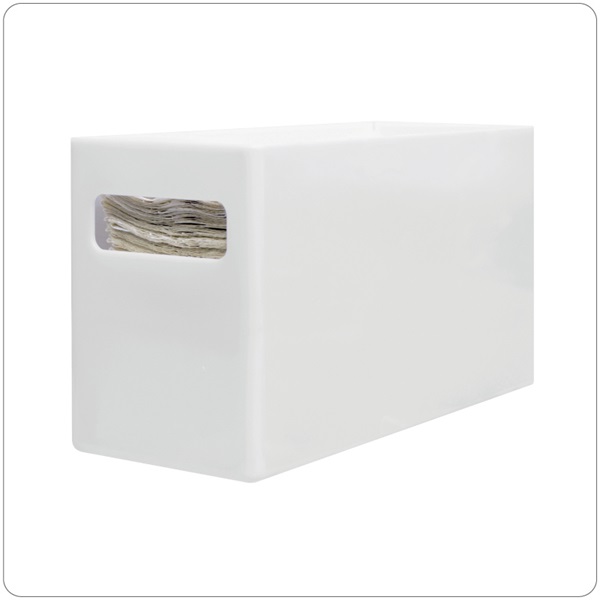 Ready Care Vanity Paper Towel Holder, White Plastic