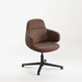 CHK73420 VIVA CLUB CHAIR w/ BLACK FIXED BASE - Brown Seat