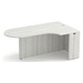 PL133R 71" BULLET DESK W/CORNER EXTENSION- RIGHT- Silver Birch
