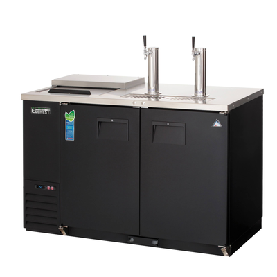 Everest EBD2-CT Draft Beer Dispenser 2 Tower 2 Taps, 115v, NSF - 20 cu. ft.
