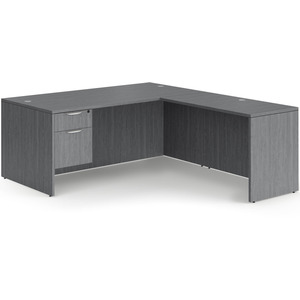 CLALD1041- Classic L-Shape Desk 71" W x 30" D with 47" Return and Box/File Pedestal- Newport Gray