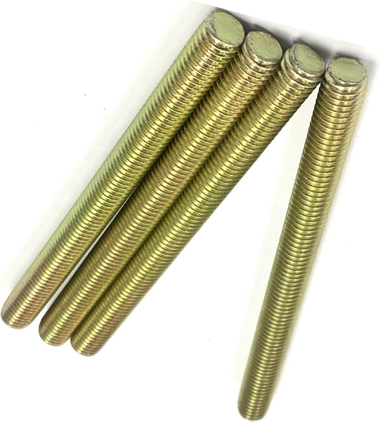 5/16" - 18 X 12" FULLY THREADED STRAIGHT ROD SAE J429 GR 8 ZINC TRIVALENT YELLOW