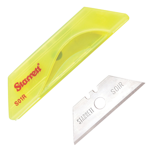 STARRETT KS01R Utility Knife Trapezoidal Blade Dispenser, 10 Blades