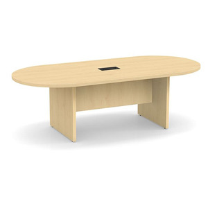8ft Racetrack, slab base Conference Table: MAPLE 
